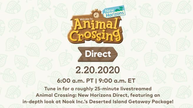 Animal Crossing Direct annoncé pour le 20 février