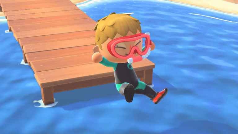 Comment nager dans Animal Crossing New Horizons ? Et combien coûte la combinaison de plongée ?