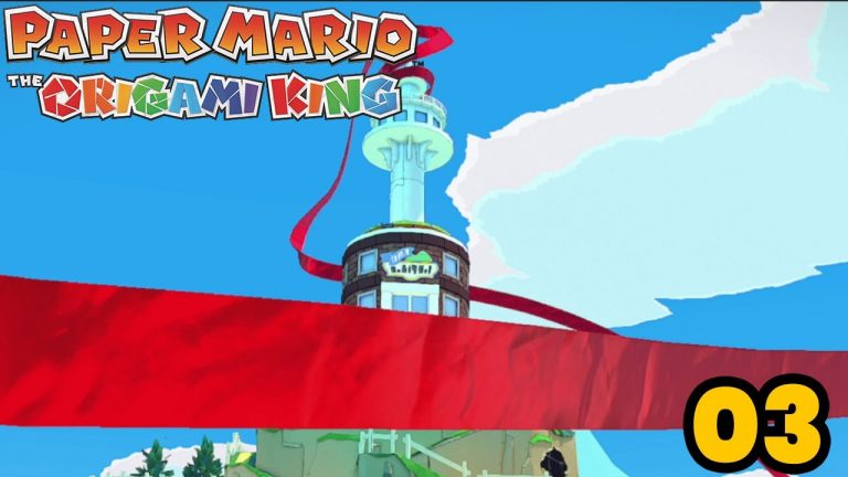 Paper Mario : The Origami King – Le rouge serpentin, la prairie Picotin et entrainement #03 FR