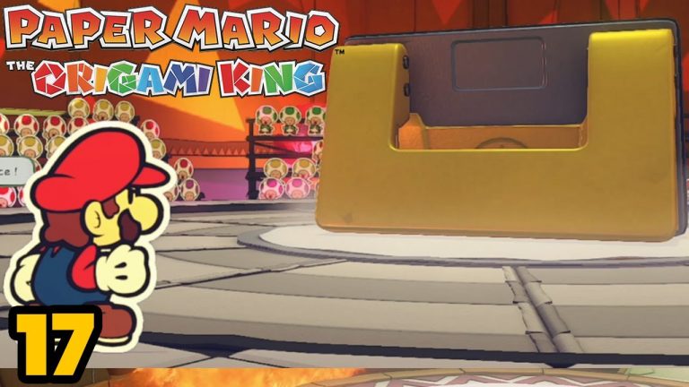 Paper Mario : The Origami King – Le temple Champi, Toads dansants et serpentin jaune perforation #17