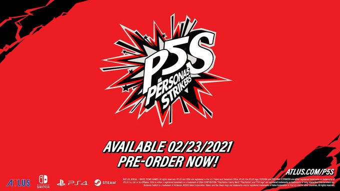 Persona 5 Strikers débarque le 23 février sur Switch
