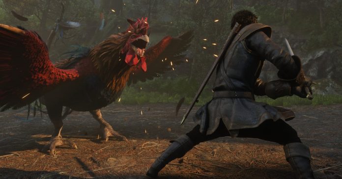 fighting-a-fire-breathing-chicken-in-Fable